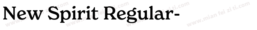 New Spirit Regular字体转换